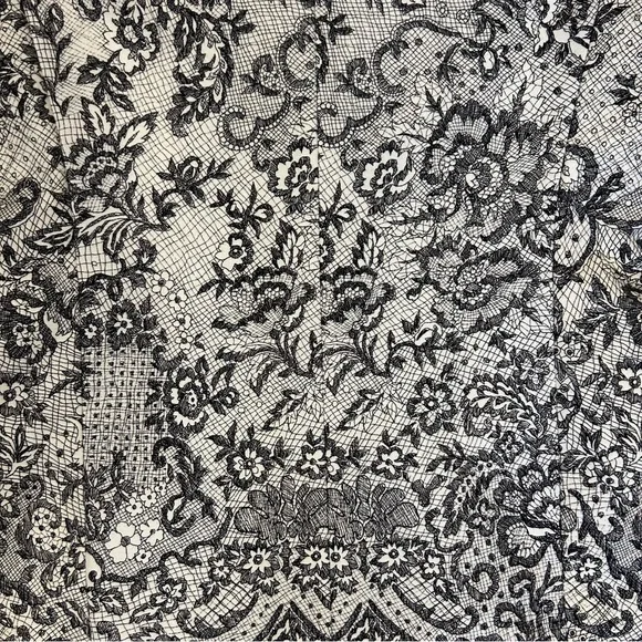 Emanuel Ungaro Vintage Black & White Lace Print Blazer – Size 2/36 - Picture 8 of 9